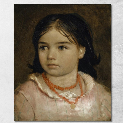 Ritratto Di Lucia La Figlia Dell'Artista Arnold Böcklin abk47 quadro stampato su tela