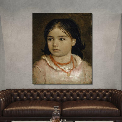 Ritratto Di Lucia La Figlia Dell'Artista Arnold Böcklin abk47 quadro stampato su tela