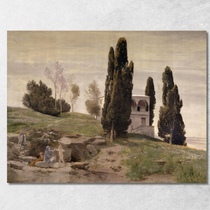 Riposo Durante La Fuga In Egitto Arnold Böcklin abk53 quadro stampato su tela