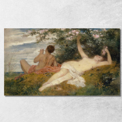 Primavera Arnold Böcklin abk61 quadro stampato su tela