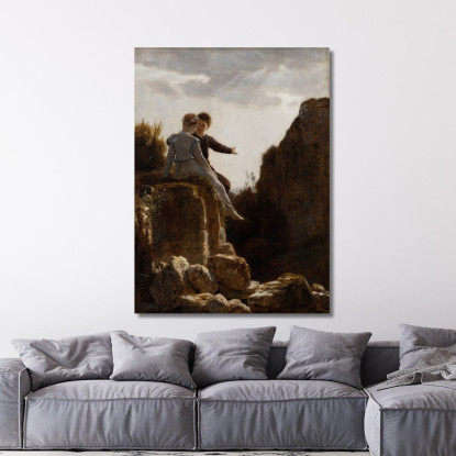 La Luna Di Miele Arnold Böcklin abk65 quadro stampato su tela