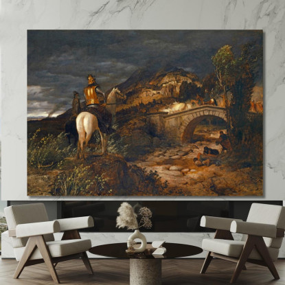 La Marcia Dei Goti Arnold Böcklin abk66 quadro stampato su tela