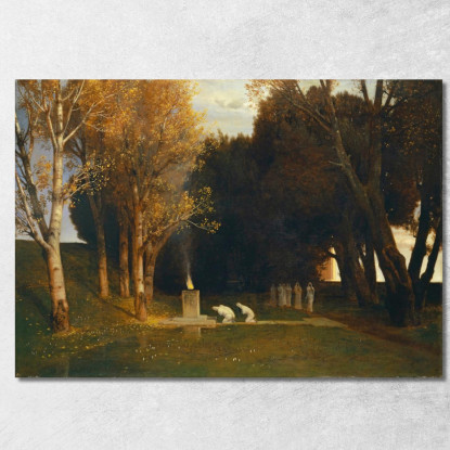 Il Bosco Sacro Arnold Böcklin abk70 quadro stampato su tela