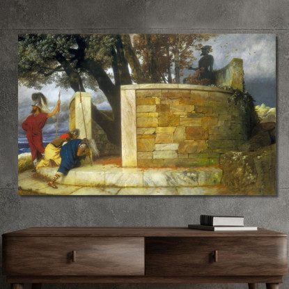 Il Santuario Di Ercole Arnold Böcklin abk71 quadro stampato su tela