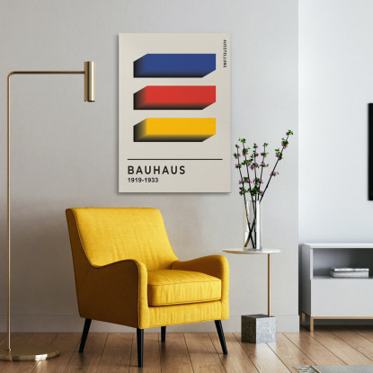 Quadro Bauhaus Linee Geometriche In Rilievo Bauhaus Style bhs4 quadro stampato su tela