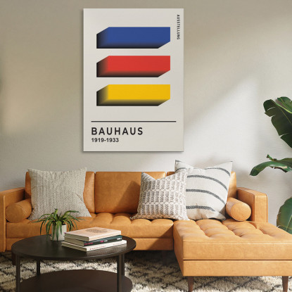 Quadro Bauhaus Linee Geometriche In Rilievo Bauhaus Style bhs4 quadro stampato su tela