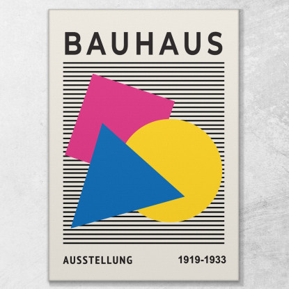 Quadro Bauhaus Forme Geometriche Vibranti Bauhaus Style bhs5 quadro stampato su tela