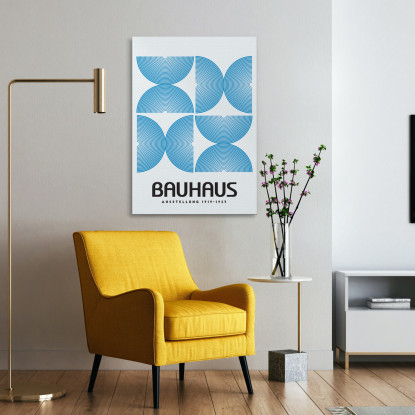 Quadro Bauhaus Struttura Geometrica Circolare Blu Bauhaus Style bhs15 quadro stampato su tela