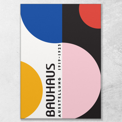 Quadro Bauhaus Contrasti Di Cerchi Colorati Bauhaus Style bhs17 quadro stampato su tela