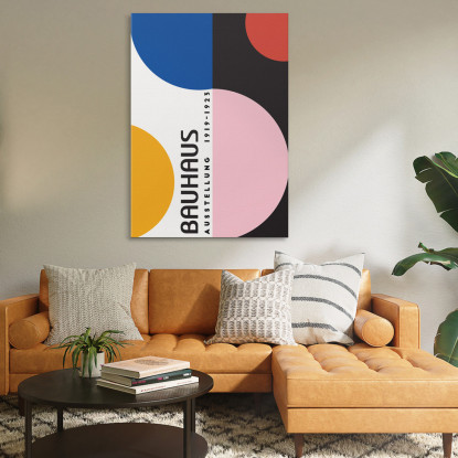 Quadro Bauhaus Contrasti Di Cerchi Colorati Bauhaus Style bhs17 quadro stampato su tela