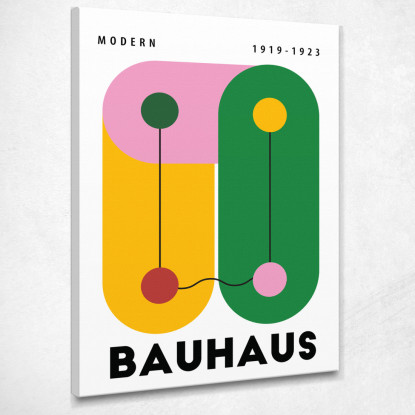 Quadro Bauhaus Elementi Connessi In Tonalità Vivaci Bauhaus Style bhs18 quadro stampato su tela