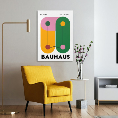 Quadro Bauhaus Elementi Connessi In Tonalità Vivaci Bauhaus Style bhs18 quadro stampato su tela