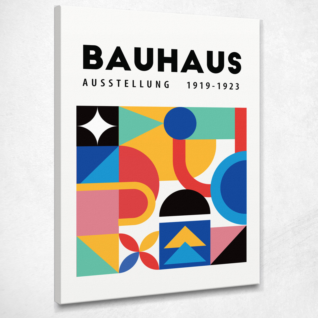 Quadro Bauhaus Collage Geometrico Astratto Bauhaus Style bhs19 quadro stampato su tela