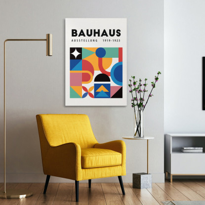 Quadro Bauhaus Collage Geometrico Astratto Bauhaus Style bhs19 quadro stampato su tela