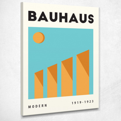 Quadro Bauhaus Geometrie Scalari In Tonalità Calde Bauhaus Style bhs23 quadro stampato su tela