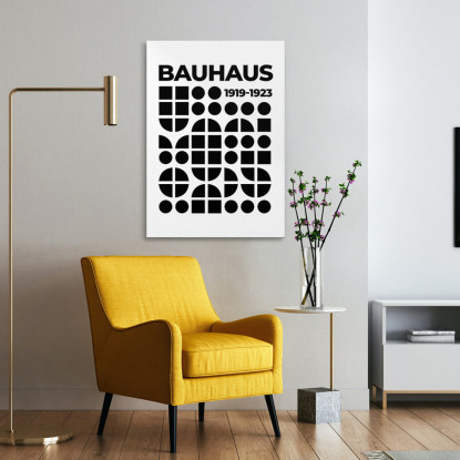 Quadro Bauhaus Composizione Geometrica In Bianco E Nero Bauhaus Style bhs28 quadro stampato su tela