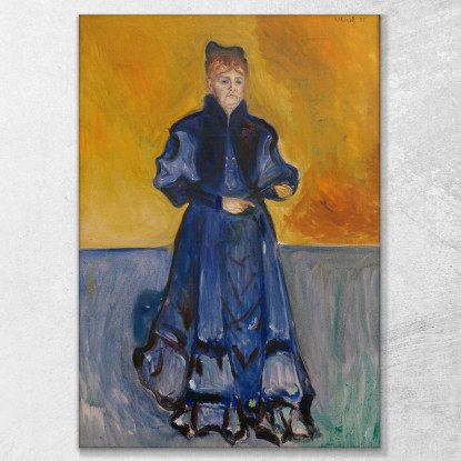 Ritratto Della Signora Förster-Nietzsche Edvard Munch em250 quadro stampato su tela