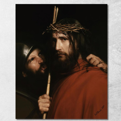 Cristo Con Soldato Beffardo Carl Bloch cbl10 quadro stampato su tela