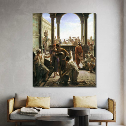 Trasformare L'Acqua In Vino Le Nozze Di Cana Carl Bloch cbl37 quadro stampato su tela