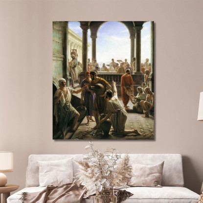 Trasformare L'Acqua In Vino Le Nozze Di Cana Carl Bloch cbl37 quadro stampato su tela