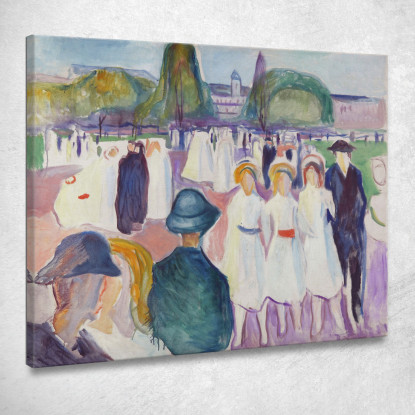 Passeggiata In Primavera Edvard Munch em255 quadro stampato su tela