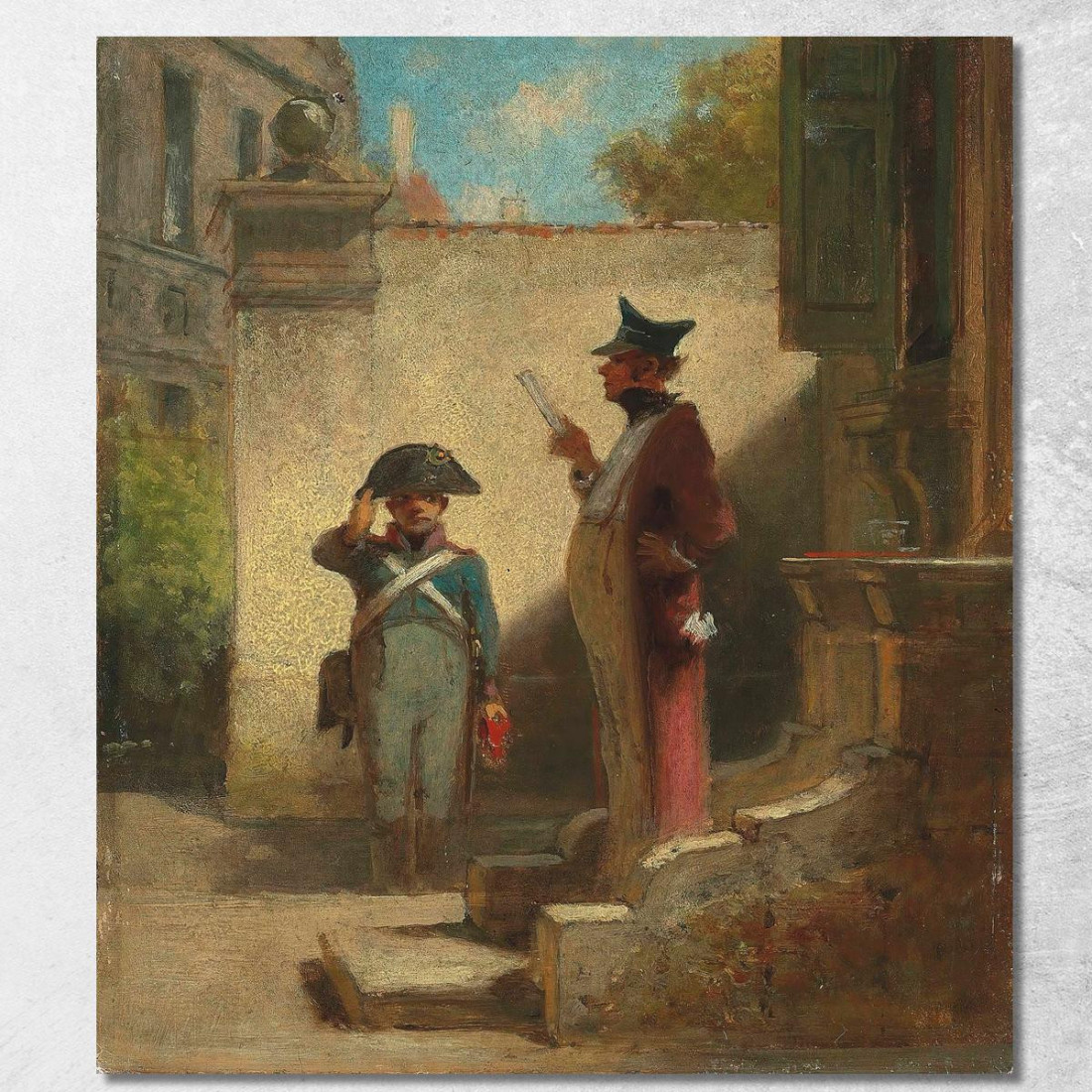 Il Comandante Sul Campo Carl Spitzweg csp15 quadro stampato su tela