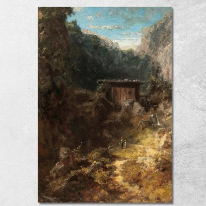 Mulino Di Montagna Carl Spitzweg csp28 quadro stampato su tela