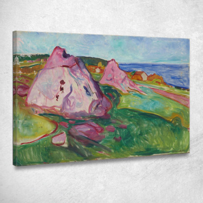 Red Rocks Di Åsgårdstrand Edvard Munch em259 quadro stampato su tela