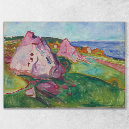 Red Rocks Di Åsgårdstrand Edvard Munch em259 quadro stampato su tela