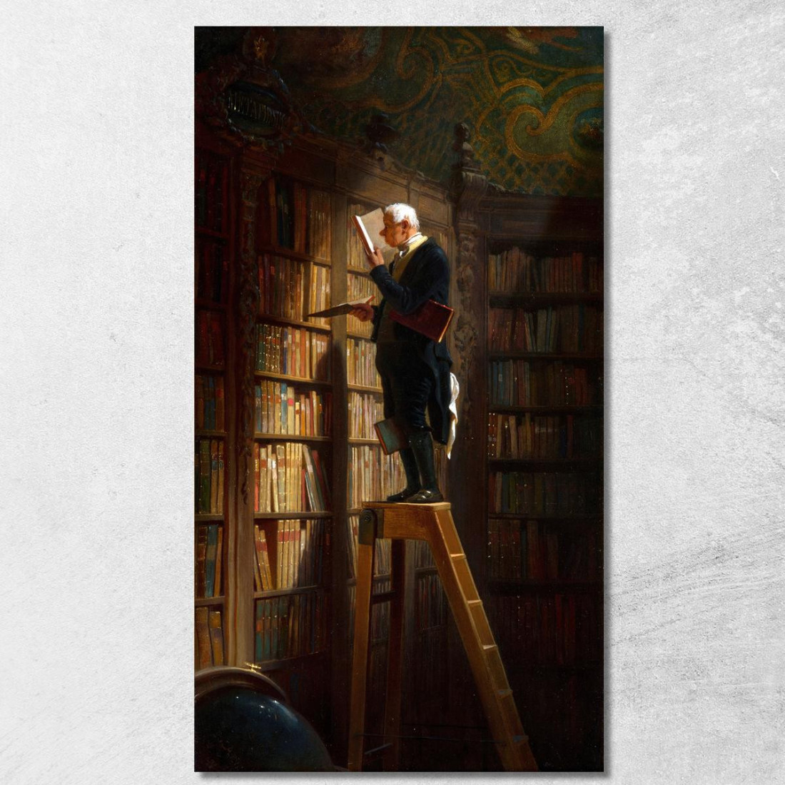 Il Topo Di Biblioteca Carl Spitzweg csp58 quadro stampato su tela