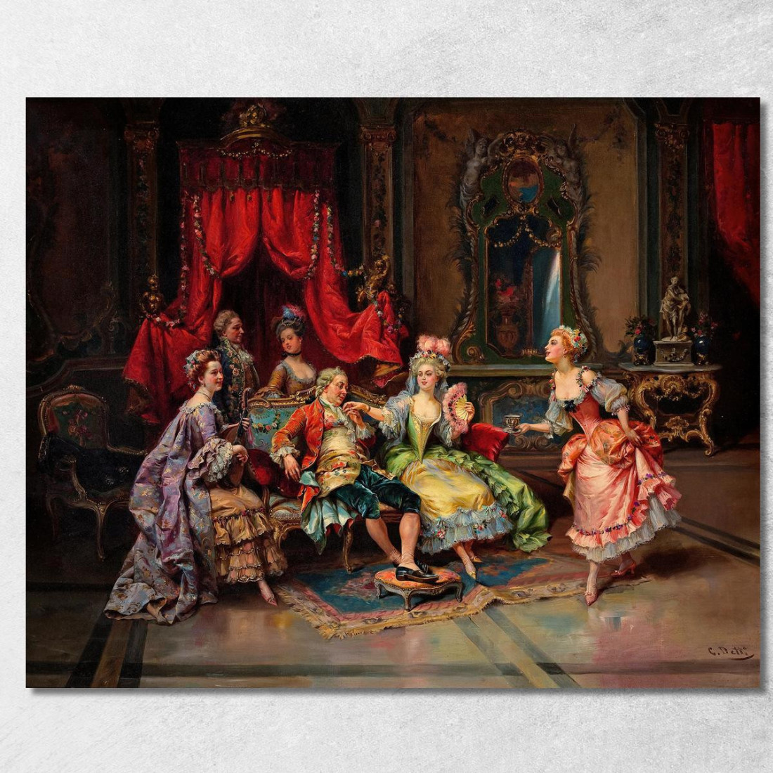 Luigi Xv Nella Sala Del Trono Cesare Auguste Detti cad13 quadro stampato su tela