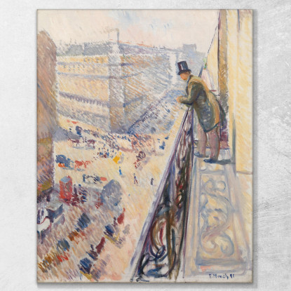 Rue Lafayette Edvard Munch em265 quadro stampato su tela
