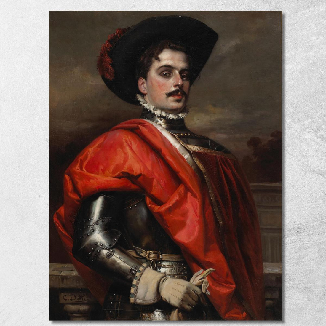 Il Cavaliere Orgoglioso Cesare Auguste Detti cad24 quadro stampato su tela