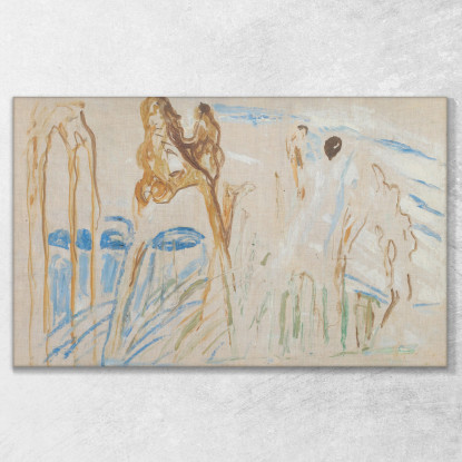 Bauli Robusti Nella Neve 2 Edvard Munch em266 quadro stampato su tela