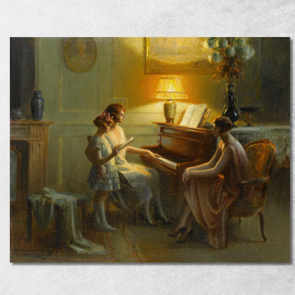 Al Pianoforte Delphin Enjolras dej7 quadro stampato su tela