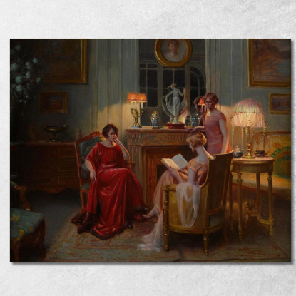 Nella Sala Di Lettura Delphin Enjolras dej13 quadro stampato su tela