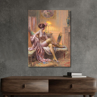 Toilette Dalla Lampada Delphin Enjolras dej17 quadro stampato su tela