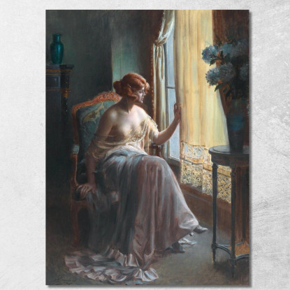 Signora Nel Boudoir Delphin Enjolras dej18 quadro stampato su tela