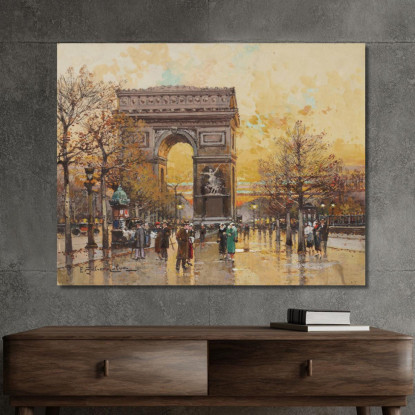 Arco Di Trionfo In Autunno Eugène Galien-Laloue egl4 quadro stampato su tela