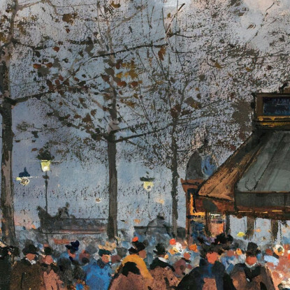 Boulevard Vivace A Parigi Eugène Galien-Laloue egl7 quadro stampato su tela