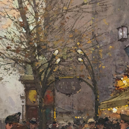 La Porte Saint Denis Parigi Eugène Galien-Laloue egl19 quadro stampato su tela