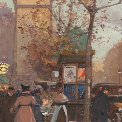 La Porte Saint Denis Eugène Galien-Laloue egl21 quadro stampato su tela