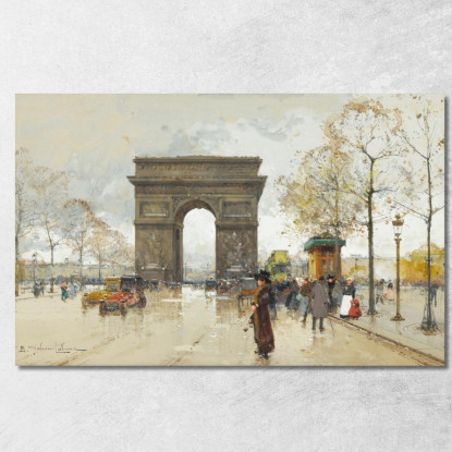 L'Arco Di Trionfo Eugène Galien-Laloue egl40 quadro stampato su tela