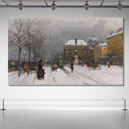 L'Istituto Del Maltempo Eugène Galien-Laloue egl42 quadro stampato su tela