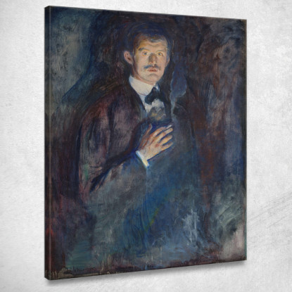 Autoritratto Con Sigaretta Edvard Munch em276 quadro stampato su tela