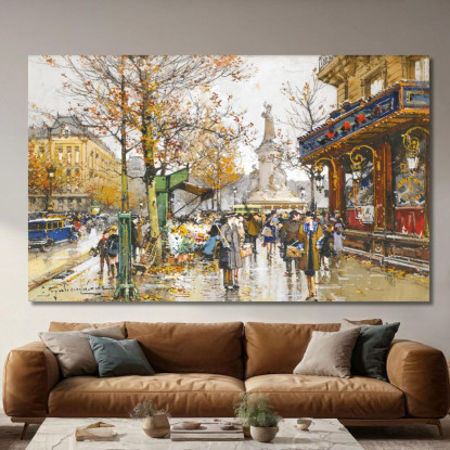 Piazza Della Repubblica Eugène Galien-Laloue egl55 quadro stampato su tela