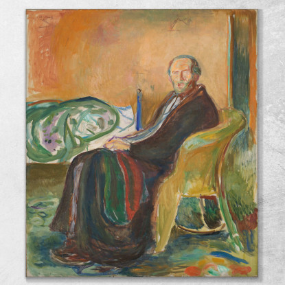 Autoritratto Con L'Influenza Spagnola Edvard Munch em277 quadro stampato su tela