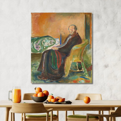 Autoritratto Con L'Influenza Spagnola Edvard Munch em277 quadro stampato su tela