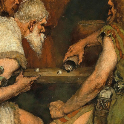 Un Gioco Di Dadi Ferdinand Leeke flk1 quadro stampato su tela