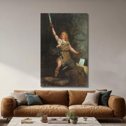 Sigfrido Nella Fucina Ferdinand Leeke flk10 quadro stampato su tela